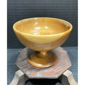Vintage 4.5” Round Handmade Footed Pedestal Bowl Mid-Century Modern